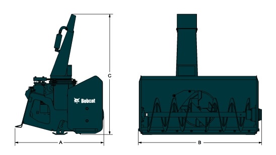 dimenzije rotorja snežne freze