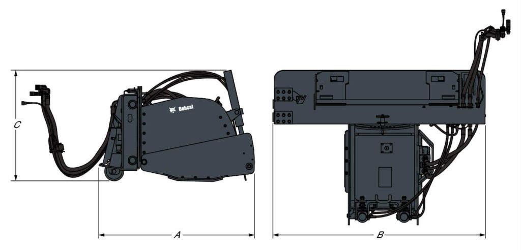 dimenzije asfaltnega rezkalnega stroja